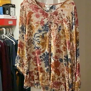 Christopher & Banks Multicolor Floral Top